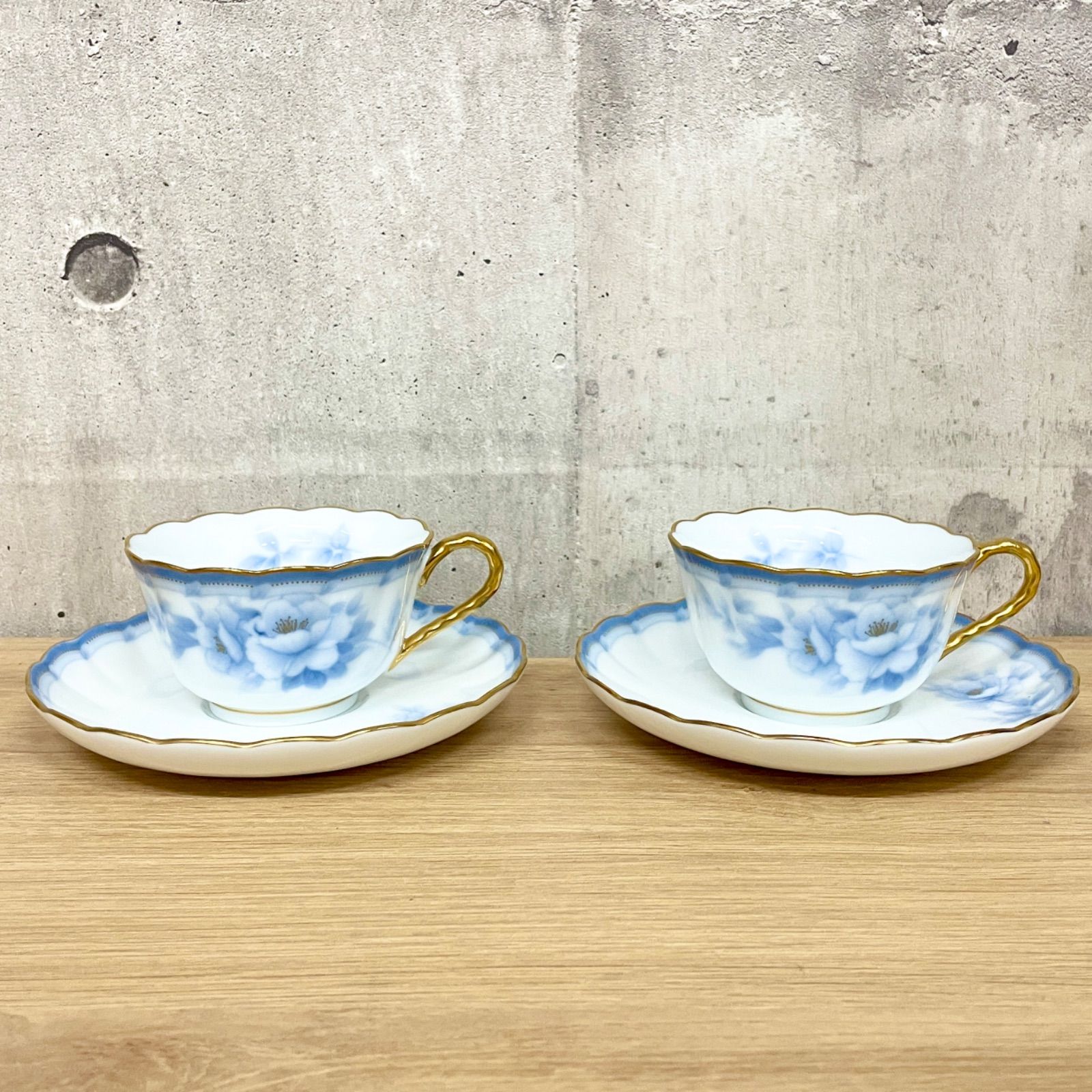 Noritake ノリタケ レゾナンスブルー カップ＆ソーサー 2客 セット