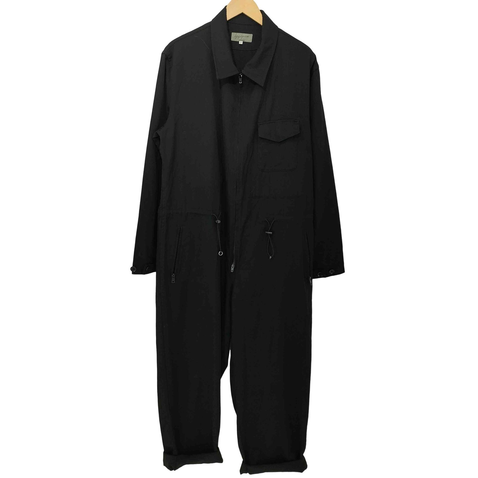 ヨウジヤマモトプールオム Yohji Yamamoto POUR HOMME 13AW 100番 ウールギャバ ジャンプスーツ オーバーオール つなぎ  メンズ 2