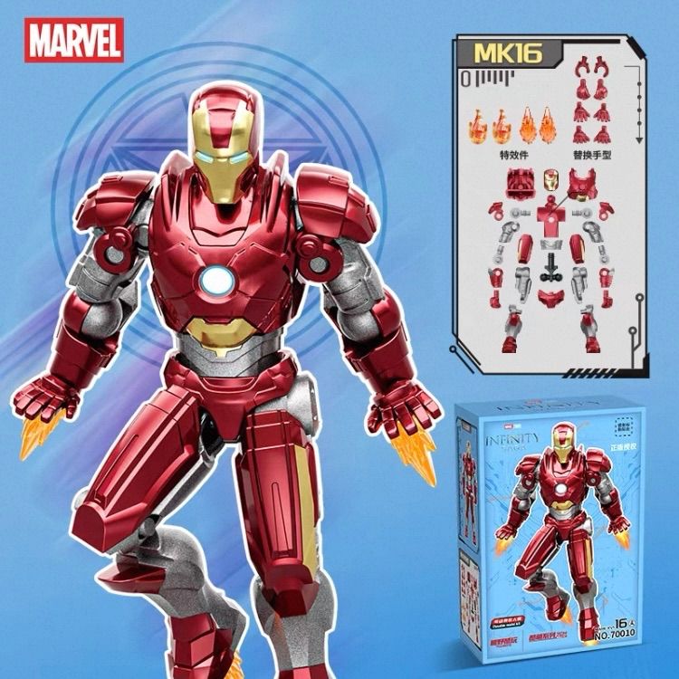 【marvel】アイアンマンセット Zdおもちゃアイアンマンアクションフィギュア、ベース、4インチ、mk1