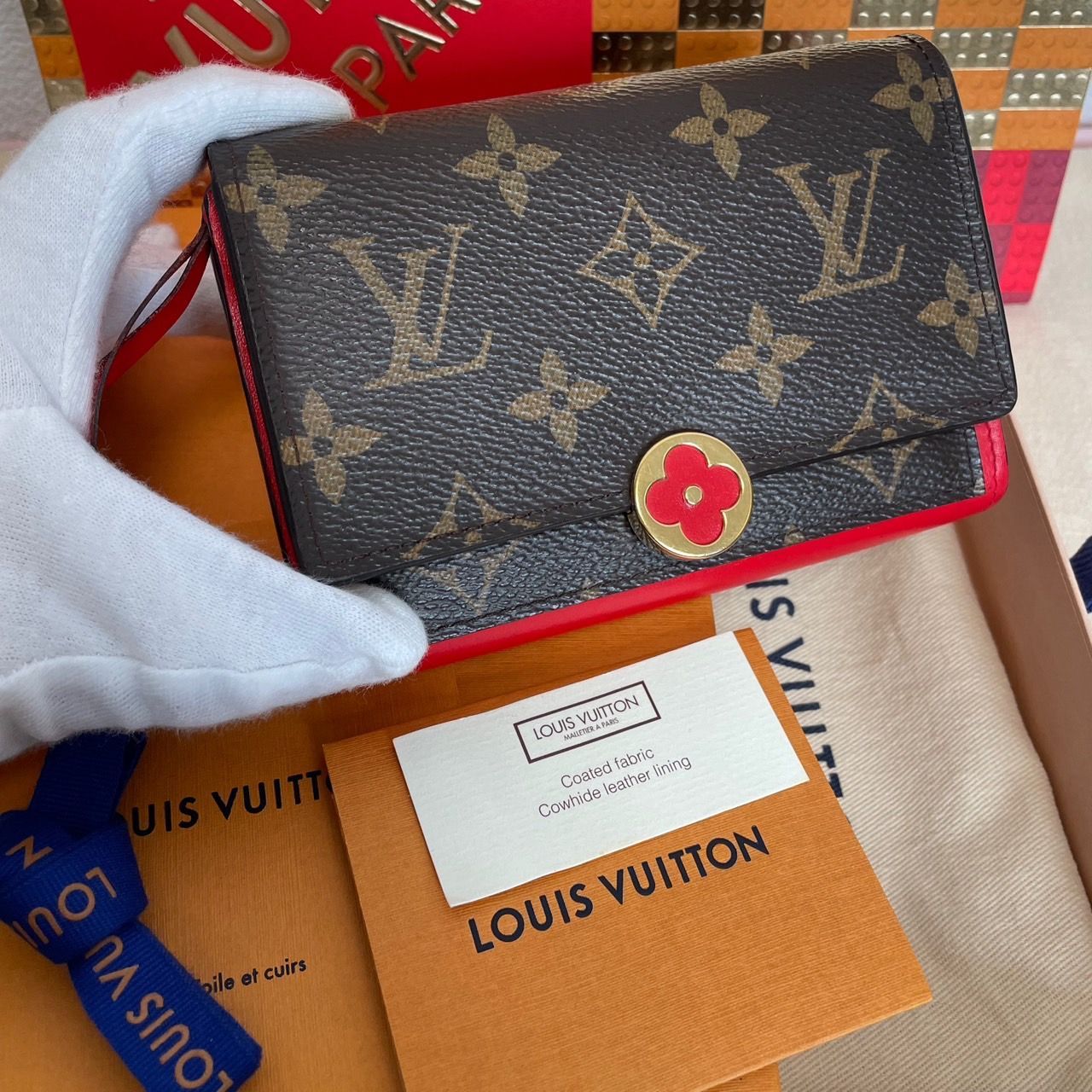 極美品】ルイヴィトン モノグラム ポルトフォイユ フロール コンパクト  