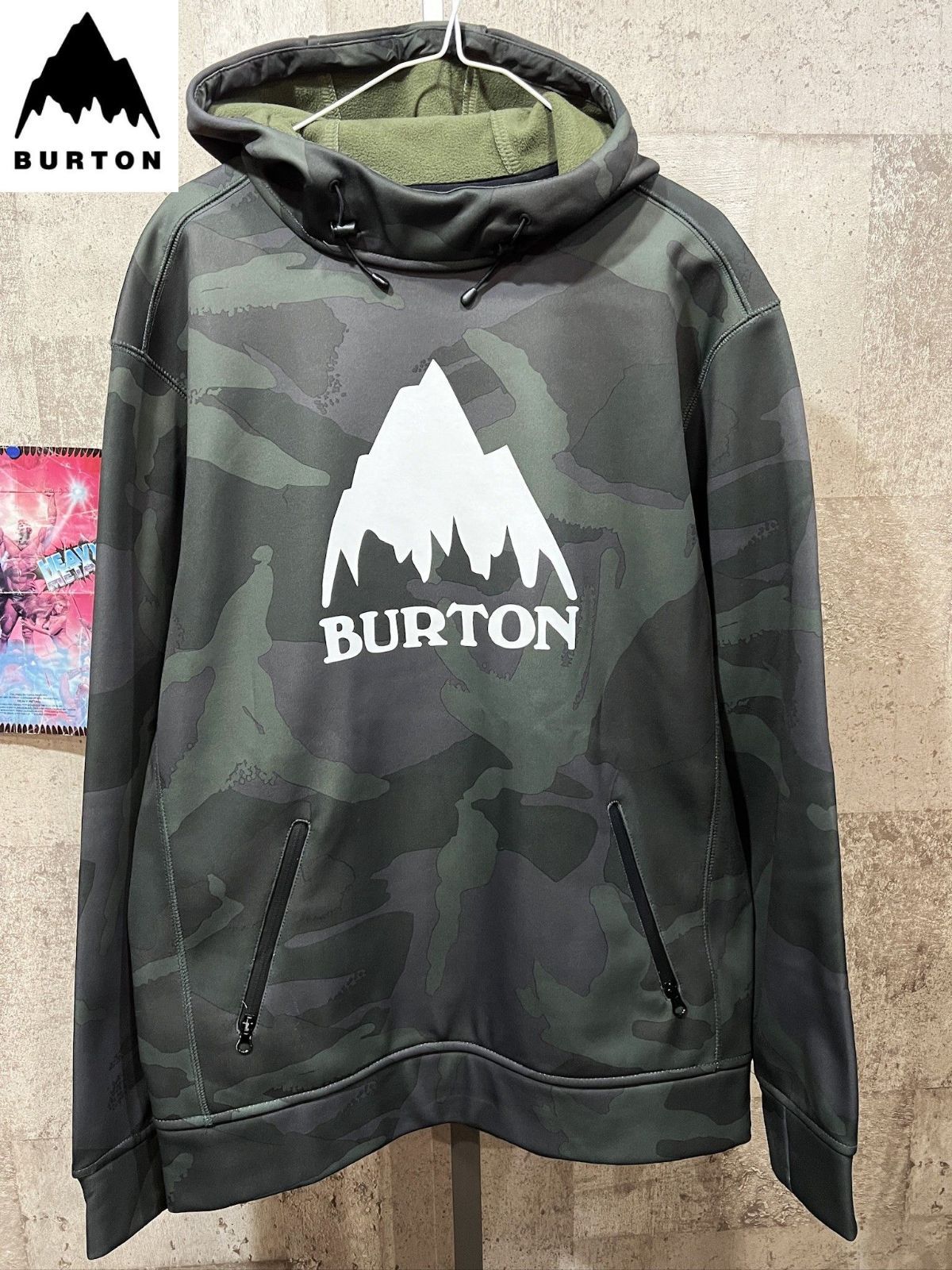 バートンBURTON迷彩柄スノボウェアパーカー撥水スノーボード