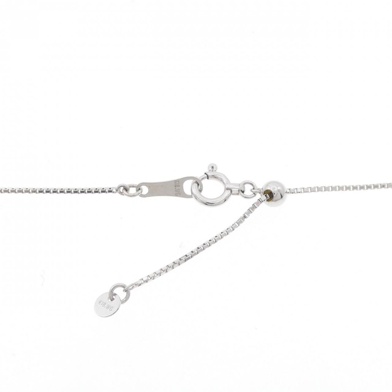 750WG/K18WG クロス×フラワー ダイヤモンド ネックレス 1.76CT - メルカリ 