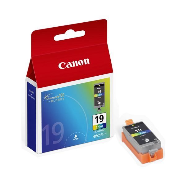  （まとめ） キヤノン Canon インクタンク BCI-19CLR 1510B001 1個 【×3セット】 インクカートリッジ・詰め替えインク