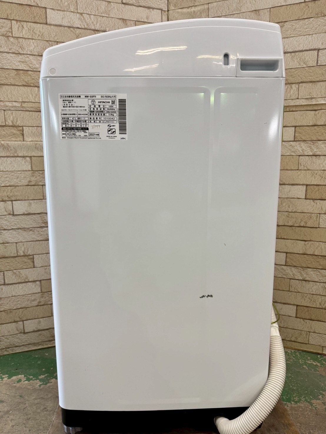 大阪送料無料☆3か月保障付き☆洗濯機☆日立☆5kg☆2021年☆NW-50F