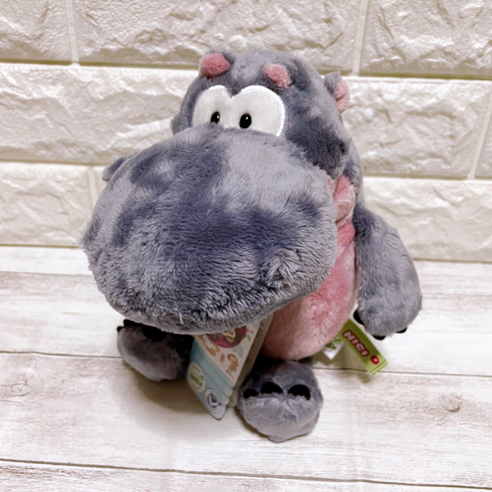 New】 NICI ニキ ぬいぐるみ ヒッポ カバ DJニルバート 25cm