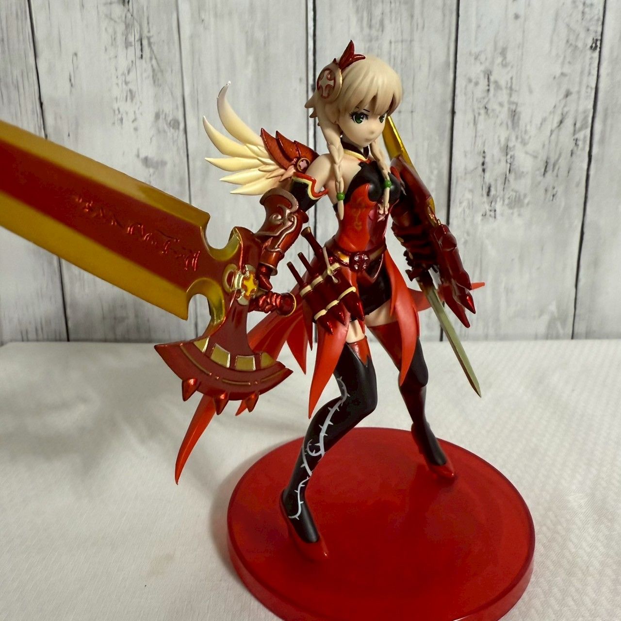 値下げ交渉歓迎] ファンタジー美少女フィギュア 武器装備 金髪三つ編み