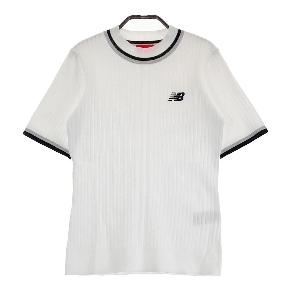 サイズ 0 NEW BALANCE GOLF ニューバランス モデル 半袖ニットセーター ホワイト系 240101537581 ゴルフウェア レディース ストスト