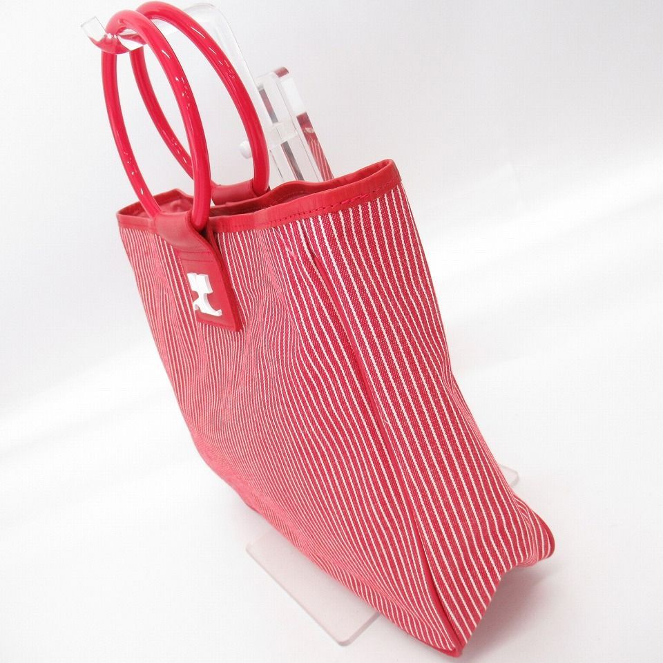 クレージュ courreges ヒッコリー ロゴ トートバッグ デニム z829355 