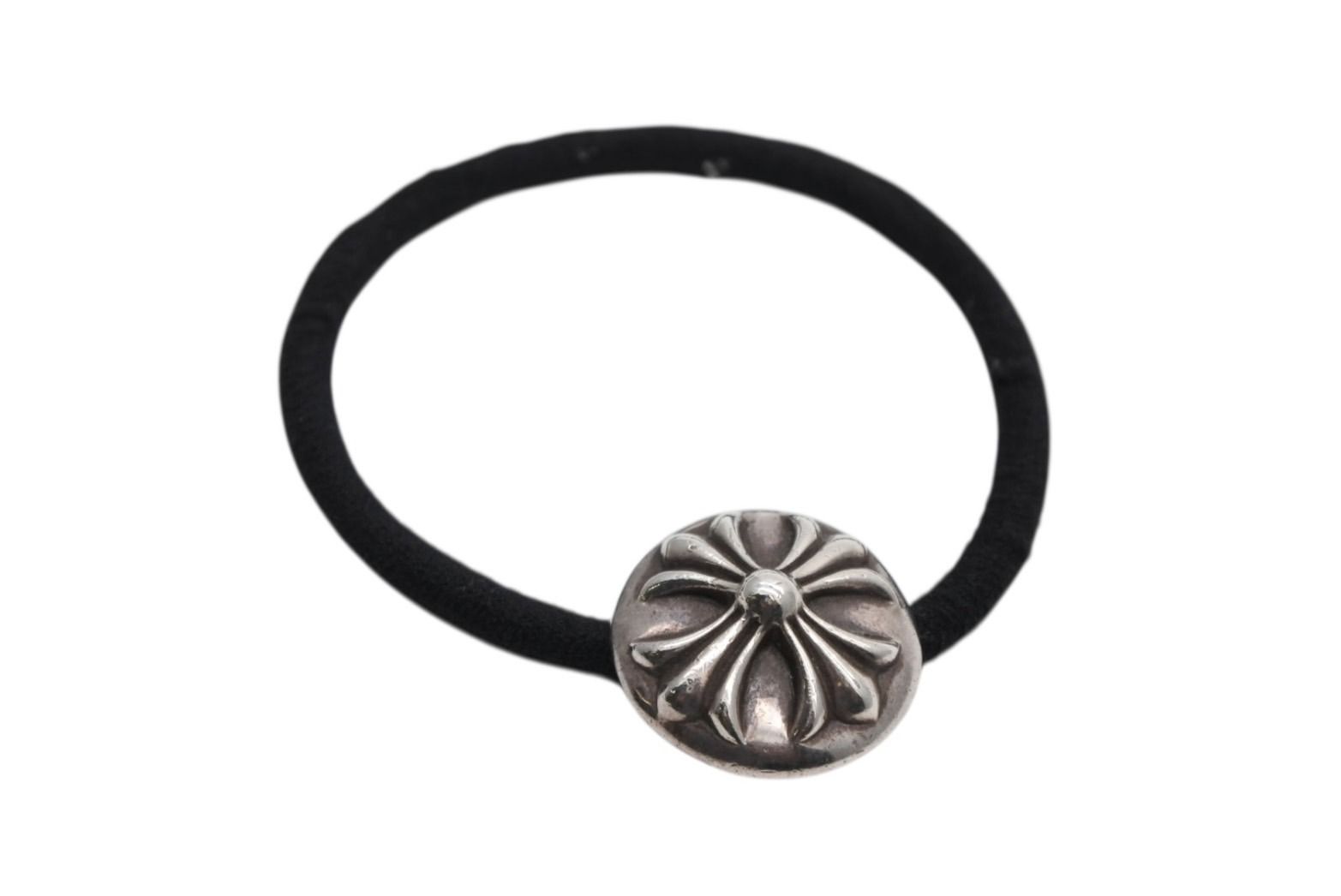 CHROME HEARTS クロムハーツ クロスボールボタン ヘアゴム 重量約15g シルバー925 2003|.925刻印 4b007670