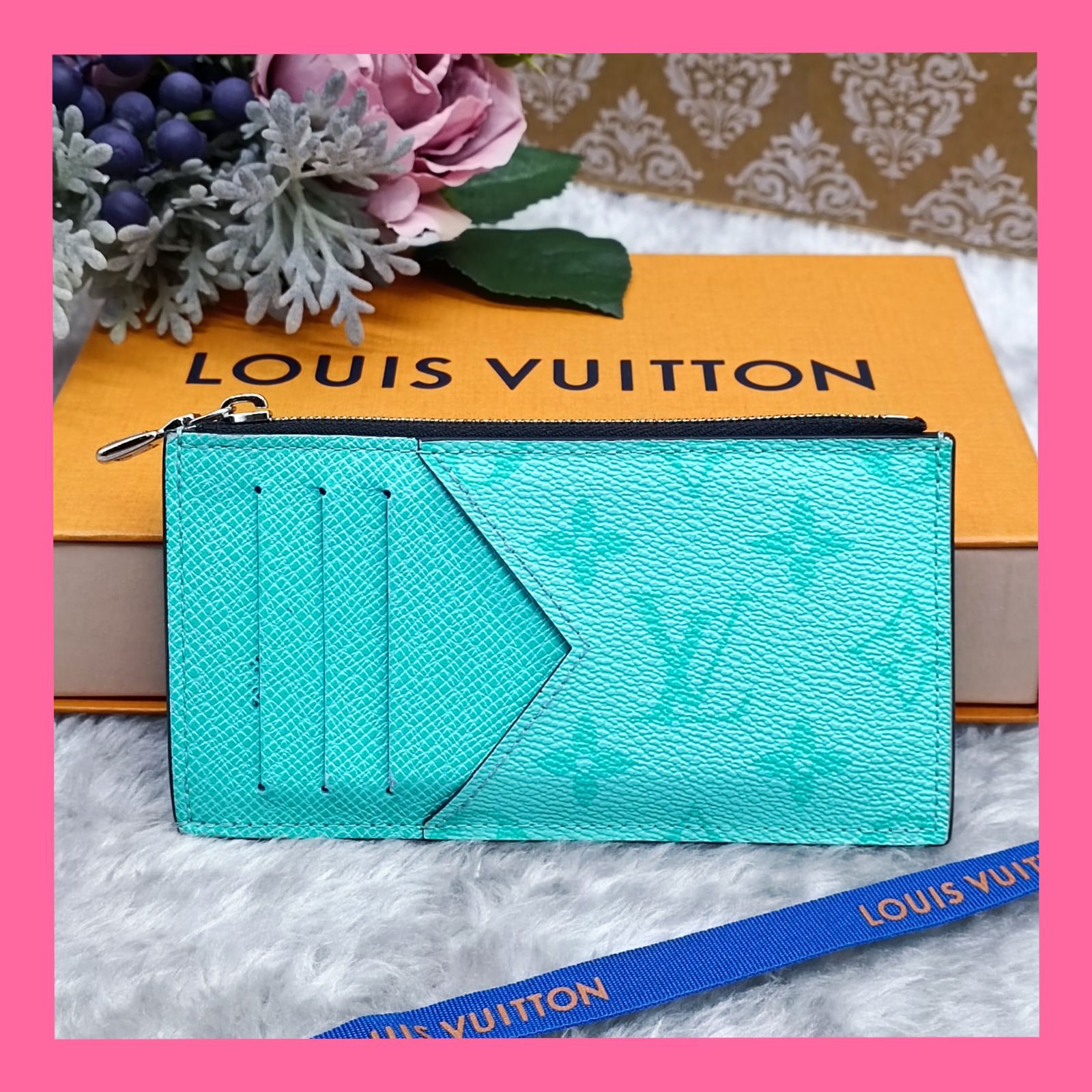 LOUISVUITTON ルイヴィトン タイガラマ コインカード ホルダー M30901 ミントグリーン カードケース コインケース フラグメントケース 保存BOX付 保存袋付 最短 いたします 522
