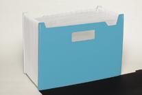 一定金額以上で配達無料！ まとめ セキセイ パピエリ ドキュメントスタンド A4ヨコ 25ポケット ブルー FB-2382-10 ×5セット 科学