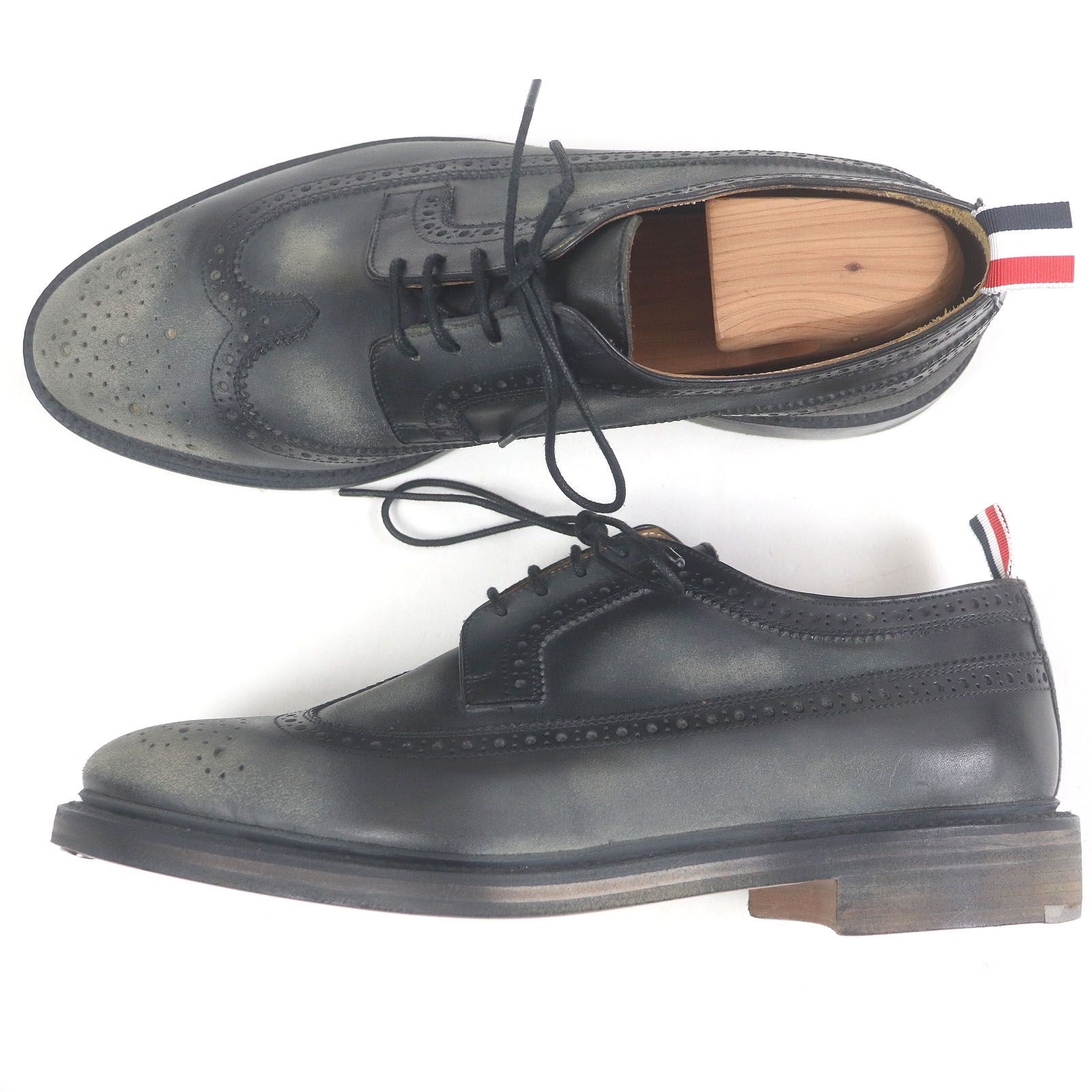 箱付き美品 THOM BROWNE トムブラウン ロングウィング フルブローグ THOM BROWNE トムブラウン ロングウィング フルブローグ