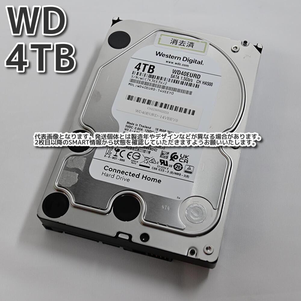 Western Digital製HDD WD40EURD 4TB