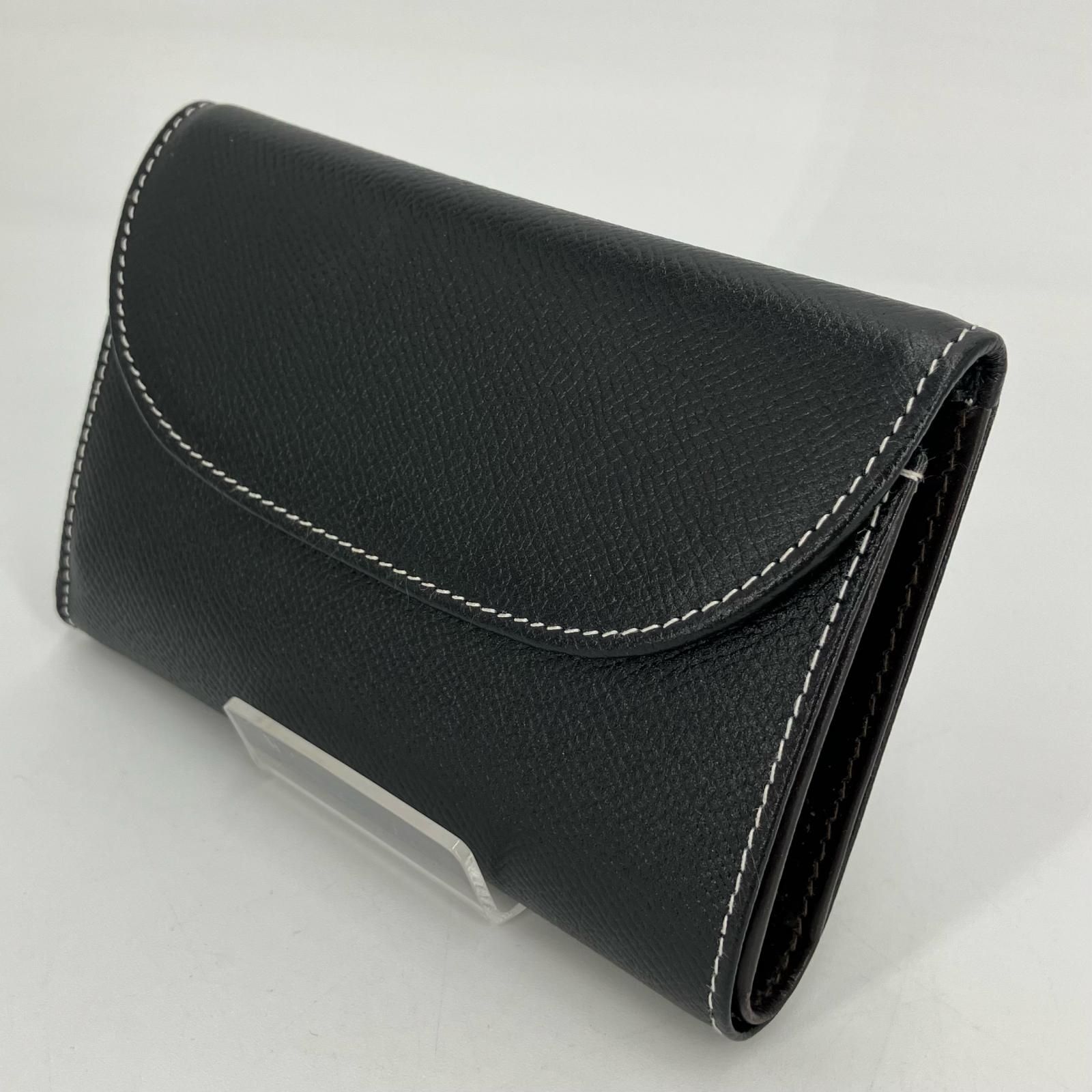 イオン広店 Whitehouse Cox | ホワイトハウスコックス 三つ折り財布 ブラック 124