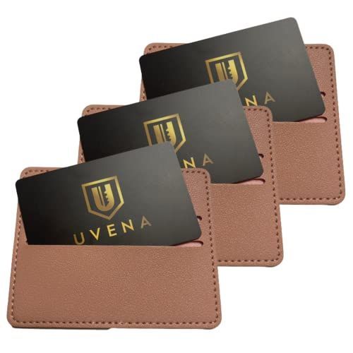 3枚ピンク3つケース付き UVENA RFID カード型 スキミング防止 薄型 個人情報保護 カードサイズ お財布 3枚ピンク3つケース付き