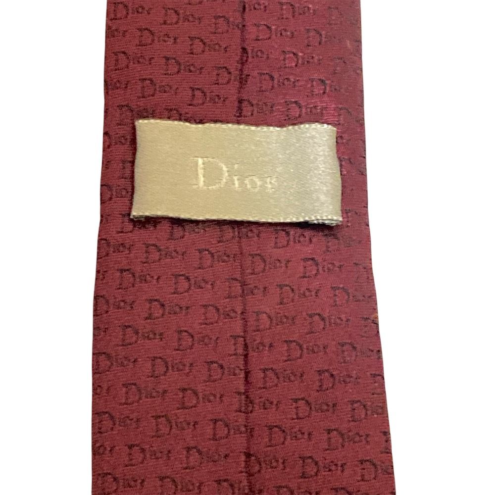 新品同様 DIOR HOMME ディオールオム ロゴ刺繡 シルク100