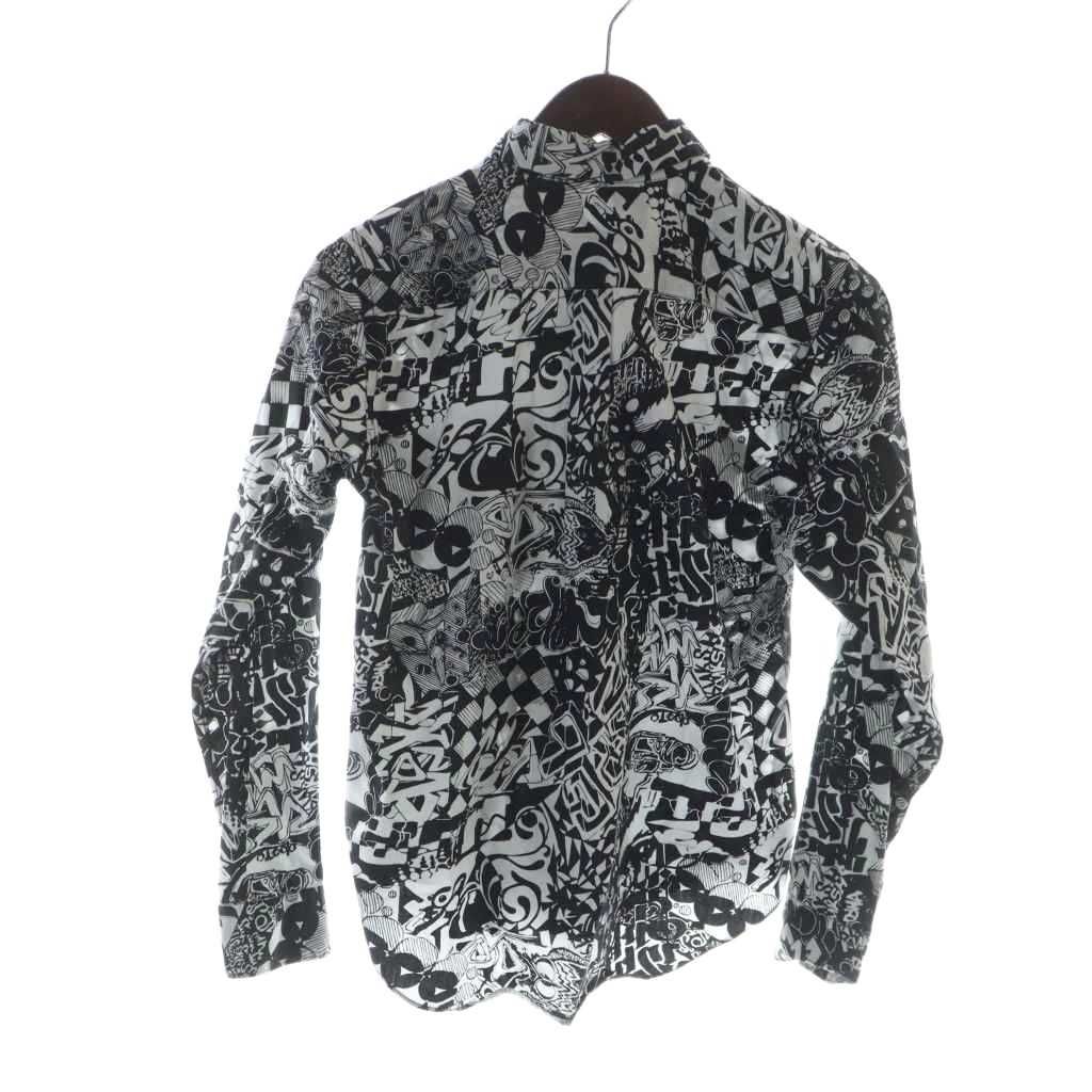 BLACK COMME des GARCONS 柄シャツ黒XS