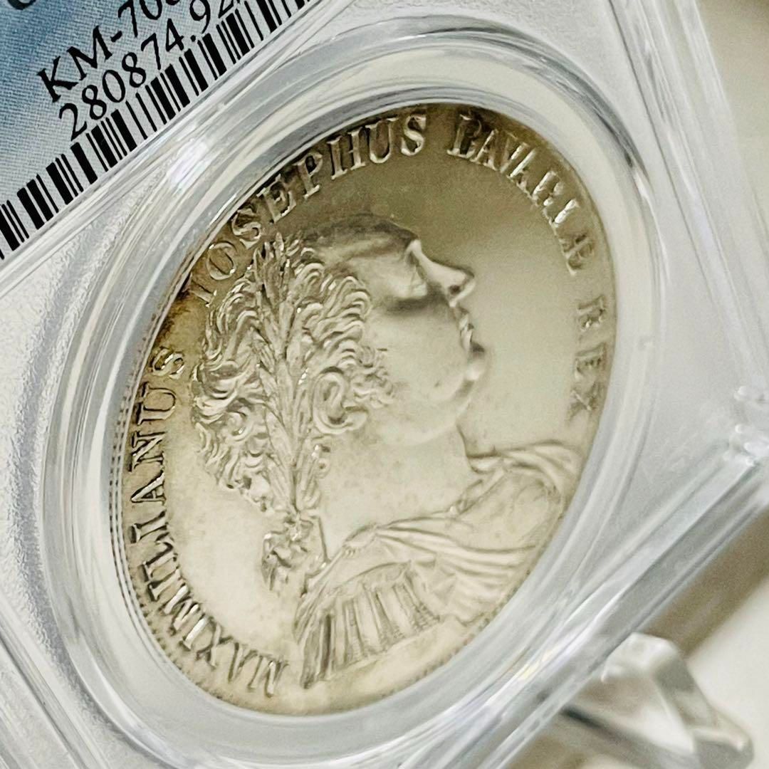 バイエルン 1818 ターラー大型銀貨 ドイツ PCGS UNC Details バイエルン 1818 ターラー大型銀貨 ドイツ PCGS UNC Details