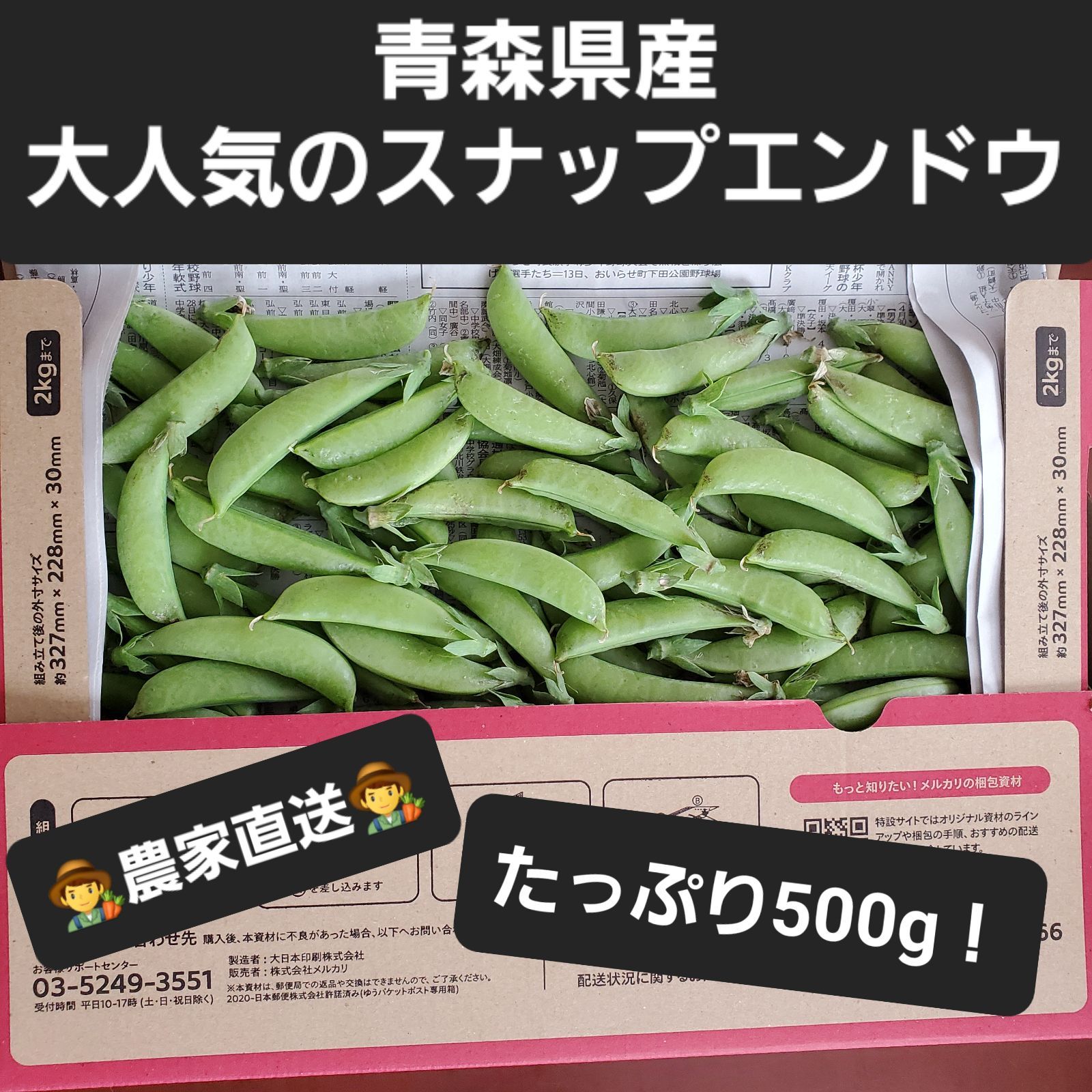 農家直送‼️ スナップエンドウ 500g - 野菜