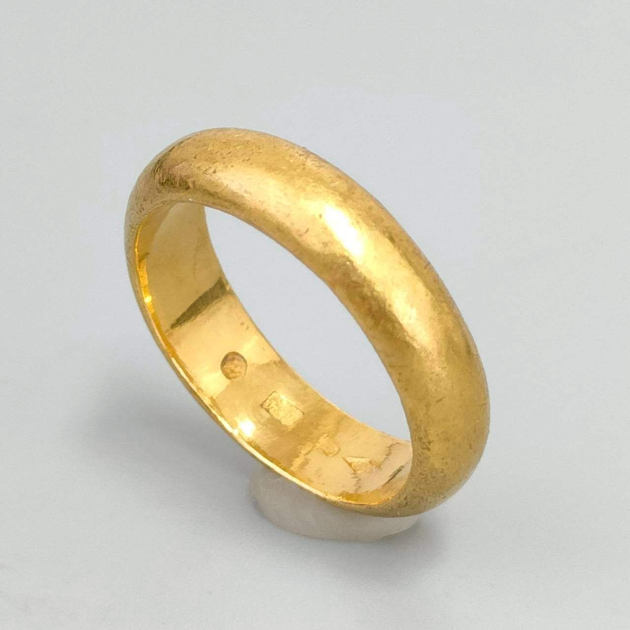 K24 純金 シンプル甲丸リング 造幣局刻印 レディース 7.66g 11号 D290