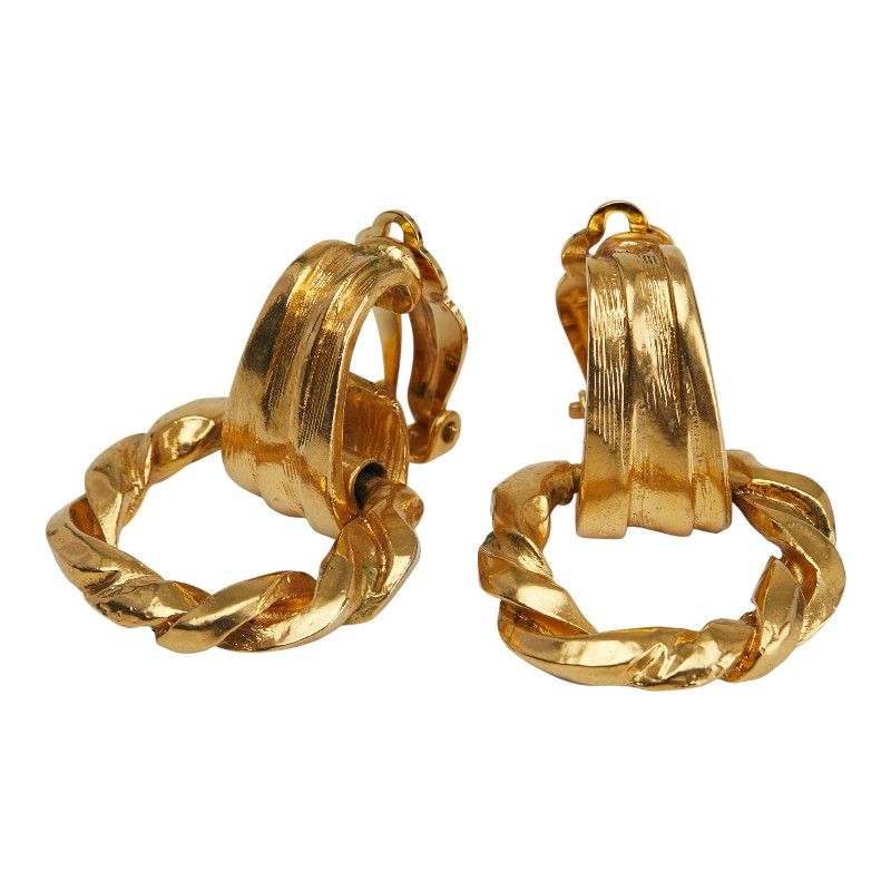 サンローラン ラウンド サークル スイング ゴールド メッキ レディース SAINT LAURENT 1-0235723