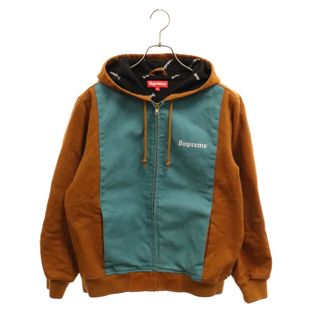 SUPREME (シュプリーム) 17SS 2-Tone Hooded Work Jacket 2トーンフーデッドワークジャケット パーカーブラウン/ブルー