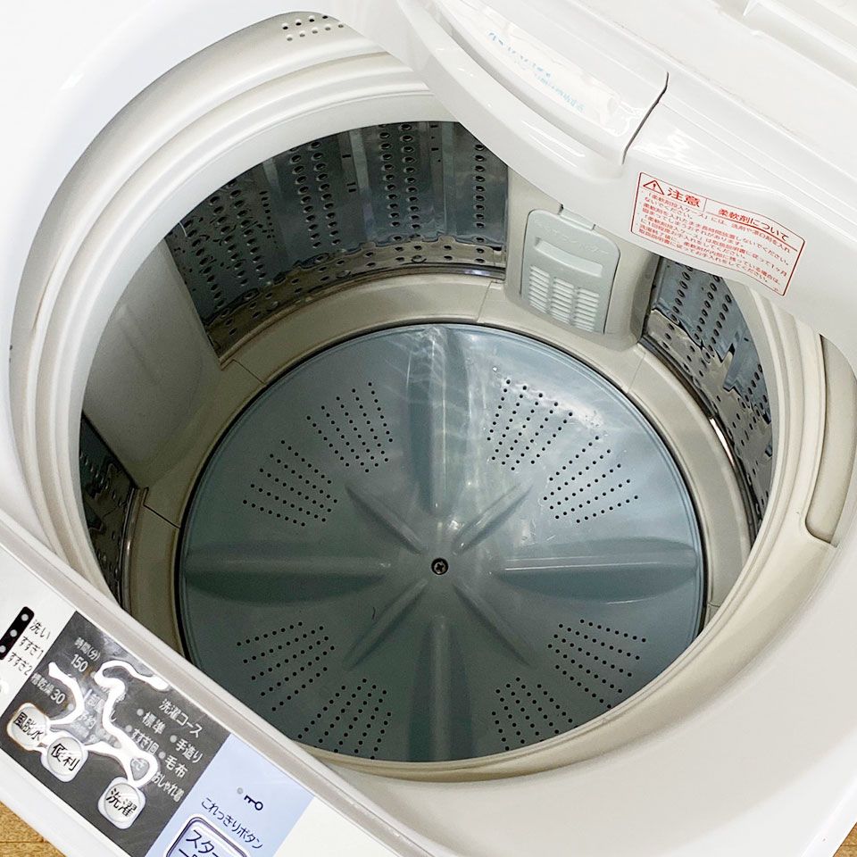 関東一円送料無料】2017年製 日立 全自動洗濯機 NW-80B/8.0kg/白い約束 ...