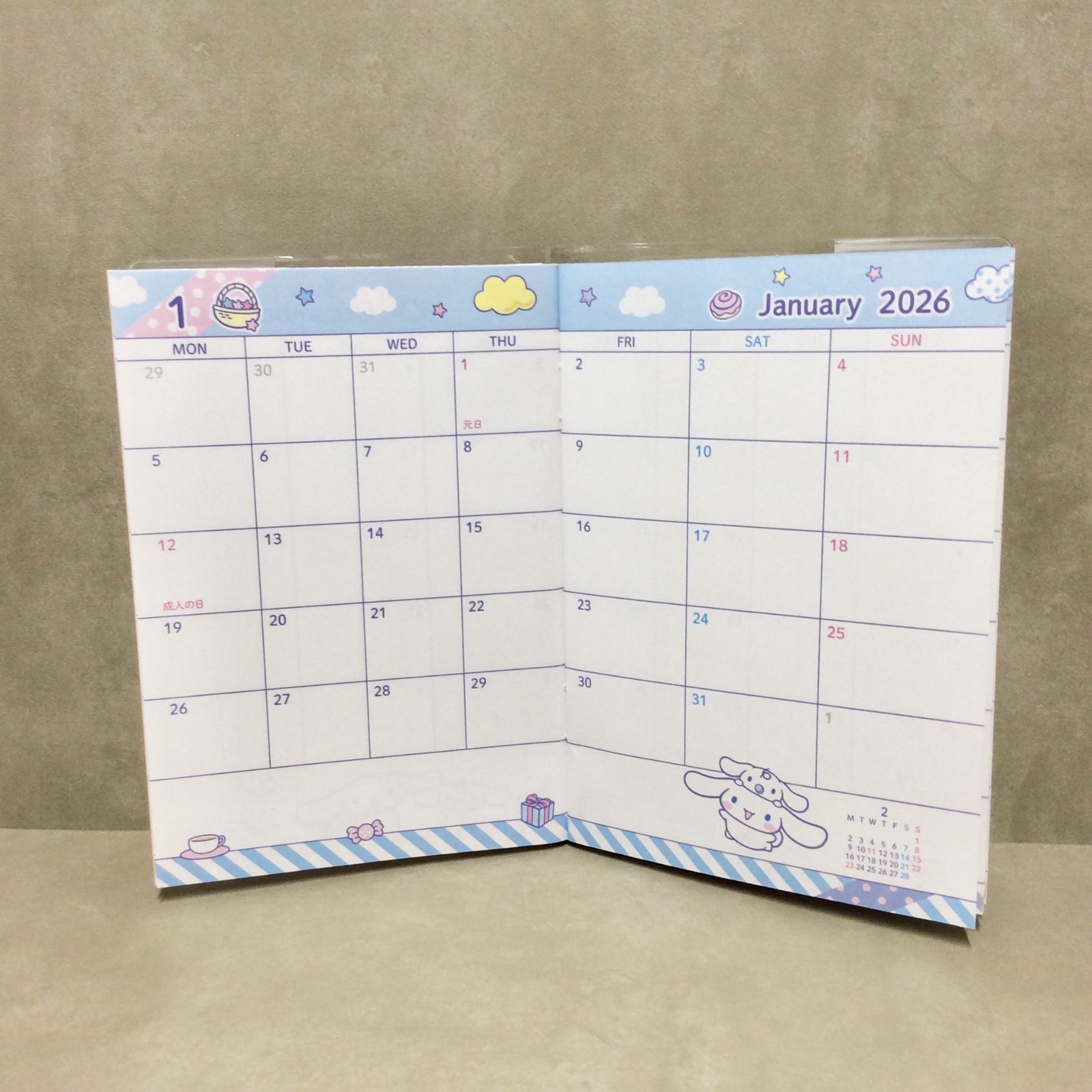 k109【新品・未使用品】サンリオ シナモロール 2026年 壁掛け