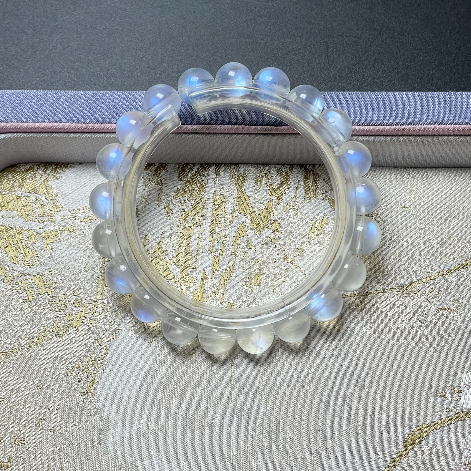 上品 EU製 ブルームーンストーン パワーストーン アクセサリー 天然石 開運 お守り プレゼント1 9.4-9.8mm ZB9187