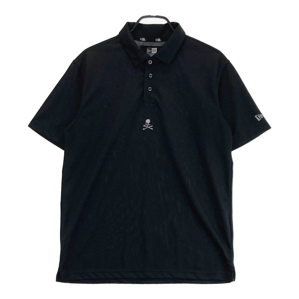 サイズ LARGE NEW ERA ニューエラ 半袖ポロシャツ スカル ブラック系 240101425496 ゴルフウェア メンズ ストスト