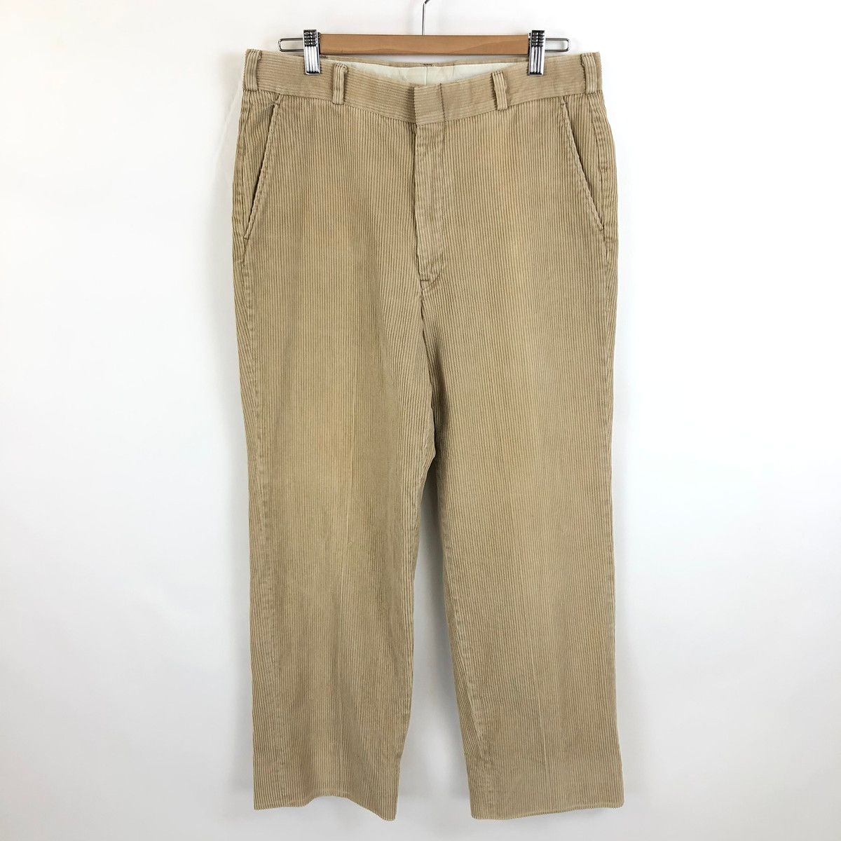 【古着】 TOMSON コーデュロイパンツ 太畝 ヴィンテージ ベージュ系 メンズW33 【中古】 n020666