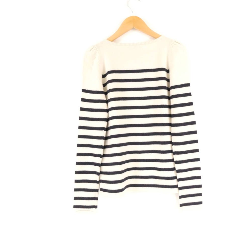 気分の上がる Drawer ドゥロワー 6513-106-0197 カシミヤ9G ボーダーニット 1 カシミヤ100％ 長袖 レディース AY6648A53