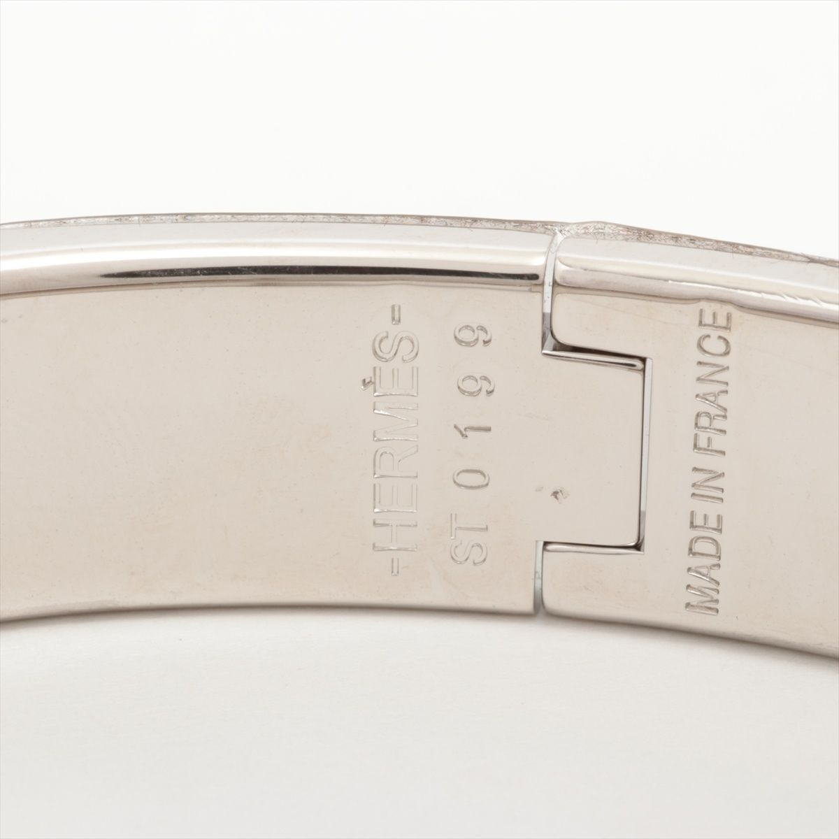 HERMES（エルメス）クリッククラックPM レッド☓シルバー エナメルブレスレット 《クリック・クラックH》 | Hermès