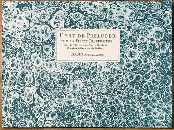 オトテール プレリュードの技法 (1719) (フルート ファクシミリ 自筆譜)