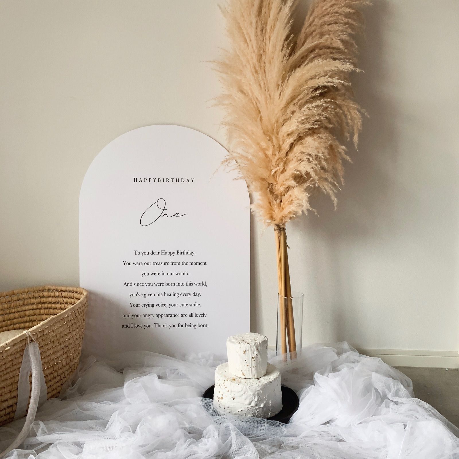 バースデーボード | 海外風アーチデザイン | 4色展開 誕生日フォト