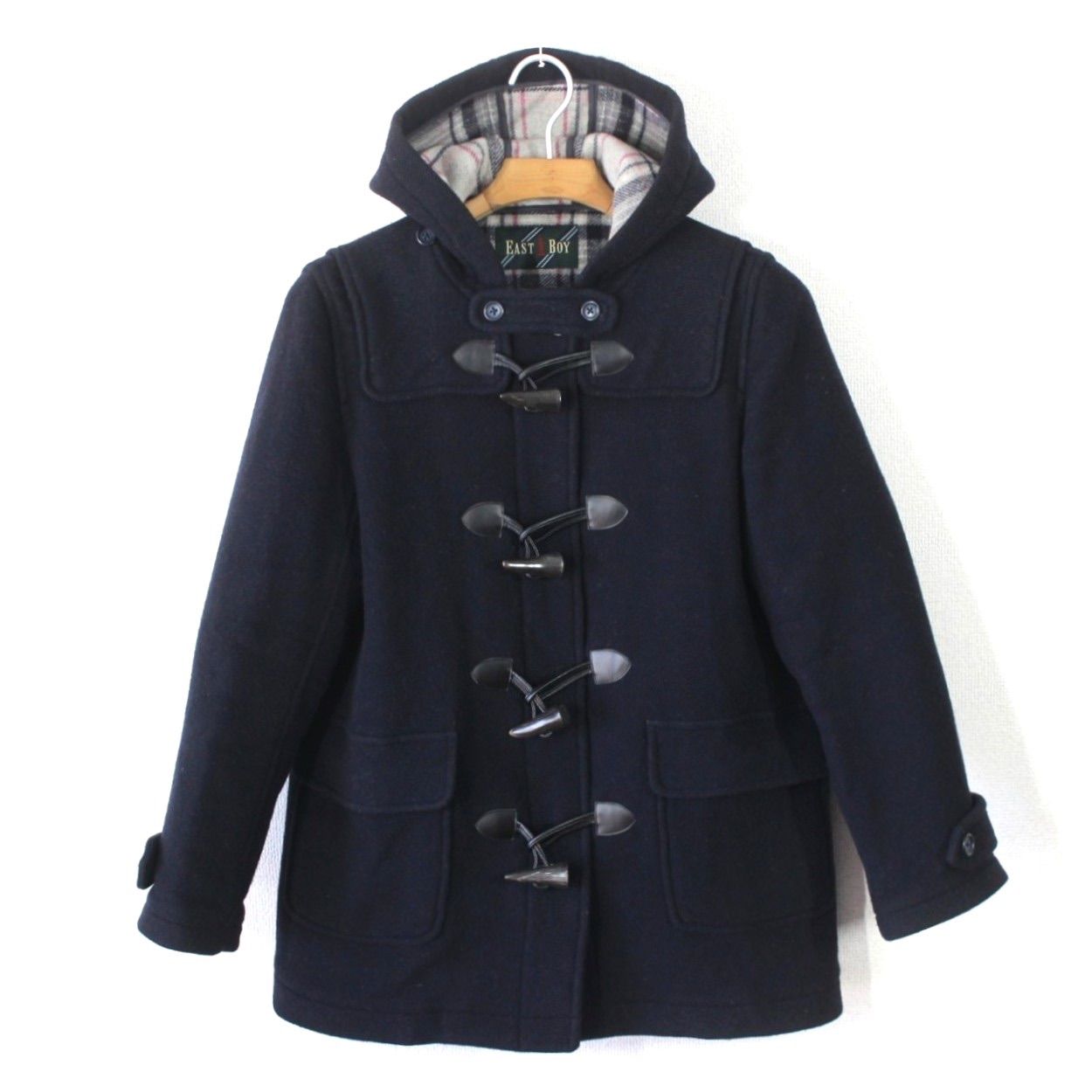 美品 EAST BOY ダッフルコート 紺 制服 EASTBOY イーストボーイ スクール ダッフルコート 女子用