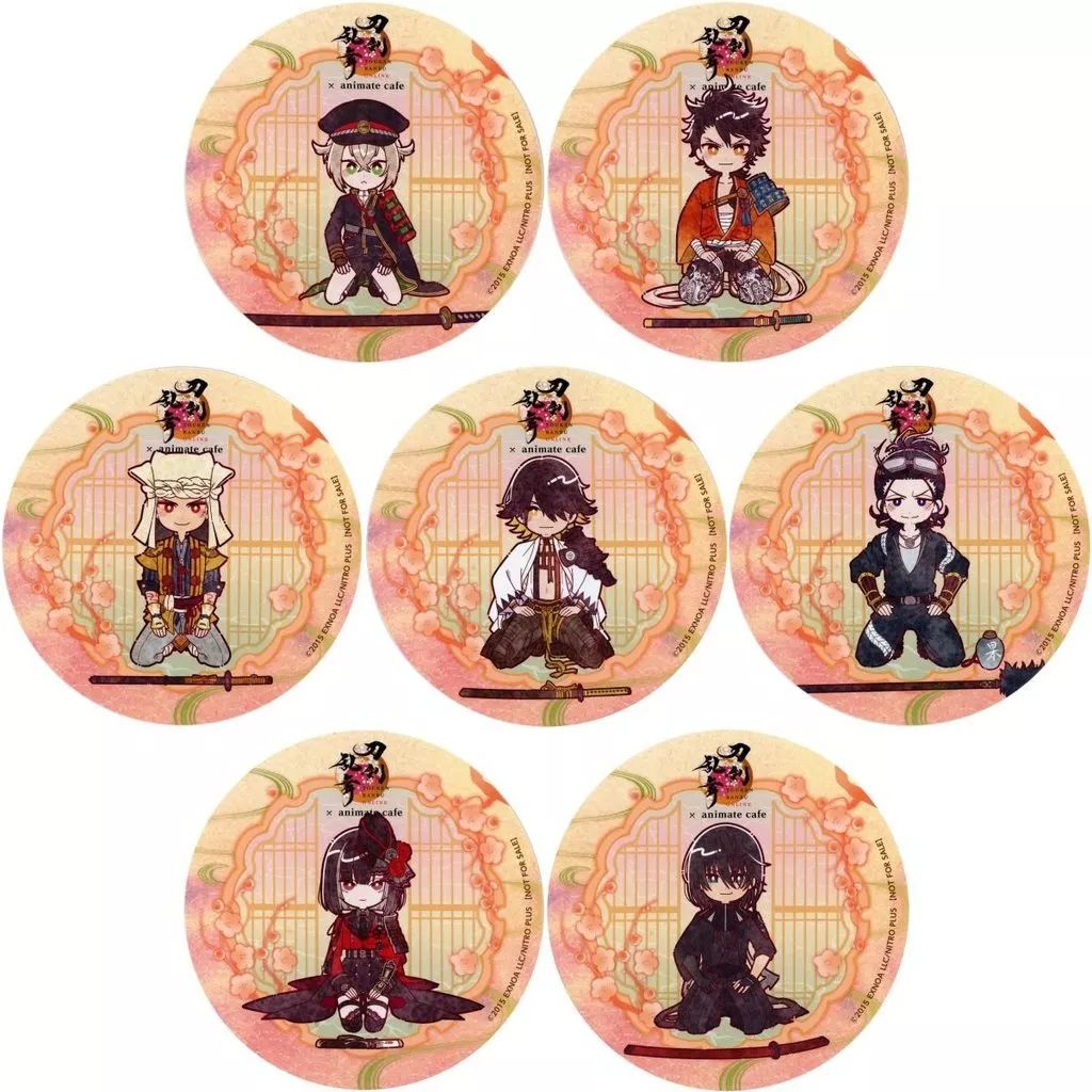 中古】コースター 全7種セット ランダムコースター(Jグループ) 「刀剣