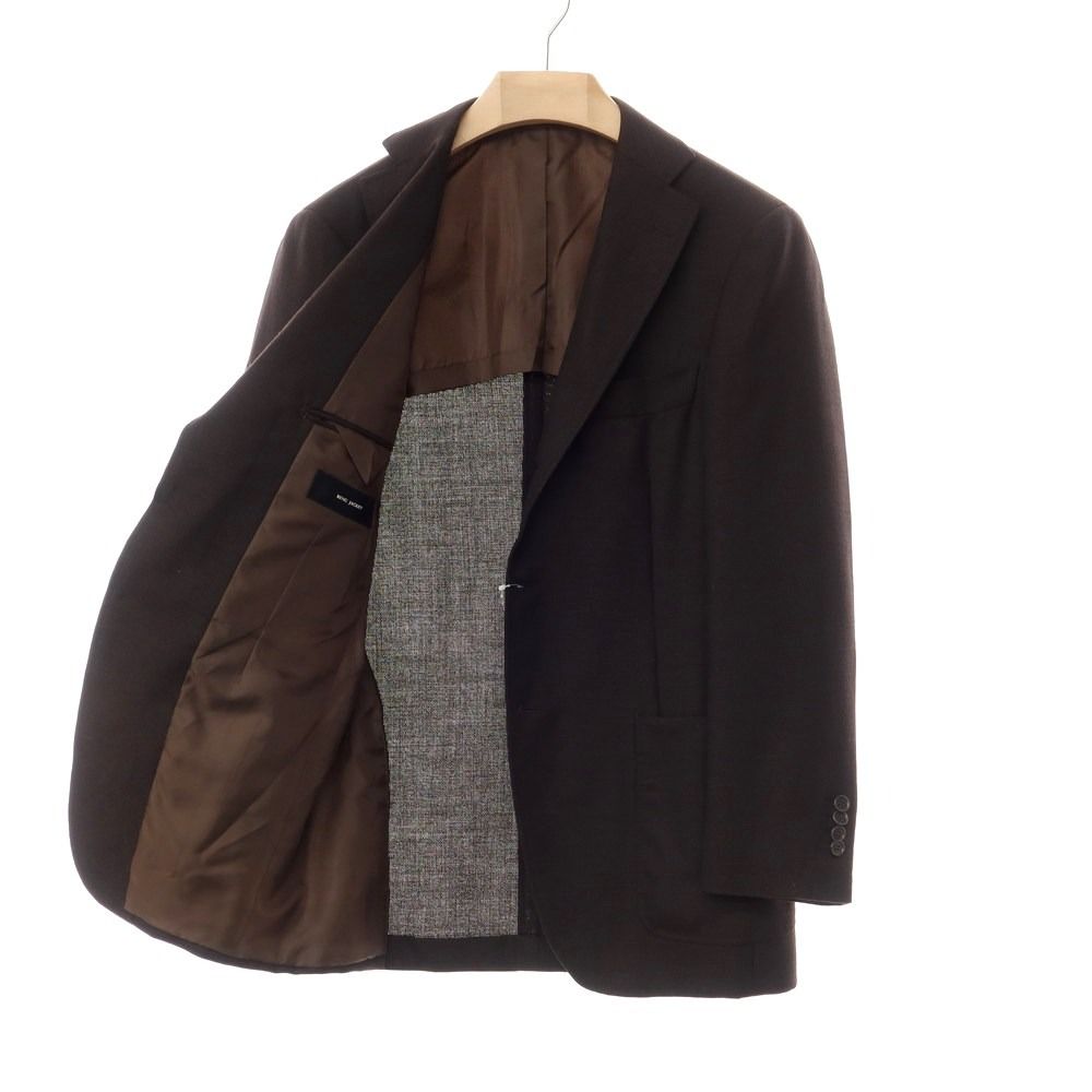 リングジャケット　ダークブラウン　ウールテーラードジャケット シングル　Lサイズ リングジャケット ダークブラウン ウールテーラードジャケット