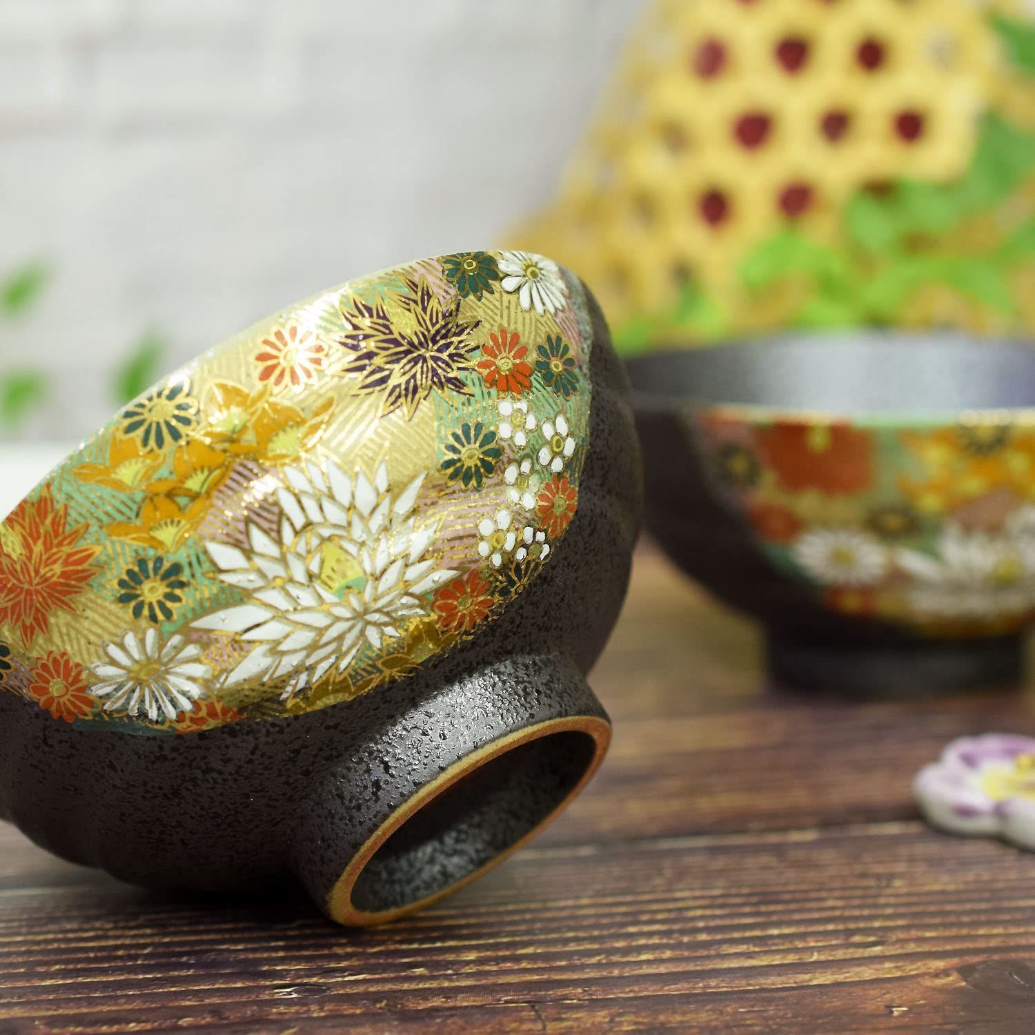 ご飯茶碗 金花詰