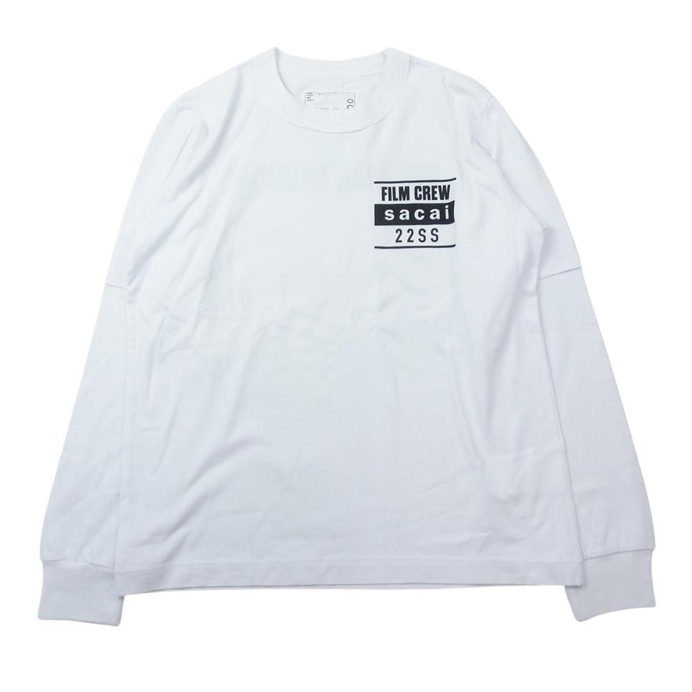 sacai FILM CREW 22SS ロンT Sacai サカイ 22SS 22-0400S Film Crew L/S T-Shirt フィルムクルー