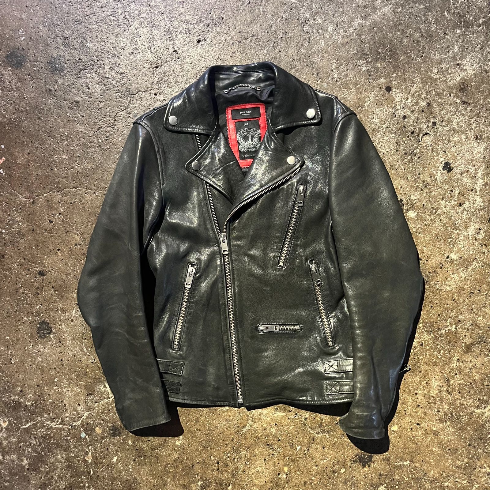 DIESEL TIMELESS ディーゼルライダース ジャケット ラムレザー DIESEL TIMELESS COLLECTION ダブルライダースジャケット