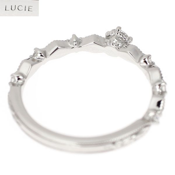 LUCIE Pt950 ダイヤモンド リング 0.15ct - メルカリ 
