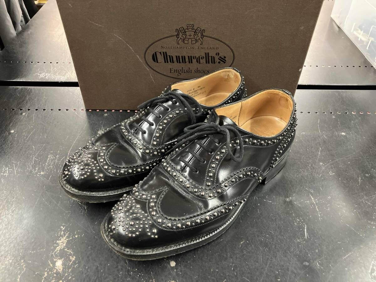 Church’s Burwood Black Polished Binder ﾁｬｰﾁ ﾊﾞｰｳｯﾄﾞ ﾎﾟﾘｯｼｭﾄﾞﾊﾞｲﾝﾀﾞｰ 6.5 ﾌﾞﾗｯｸ