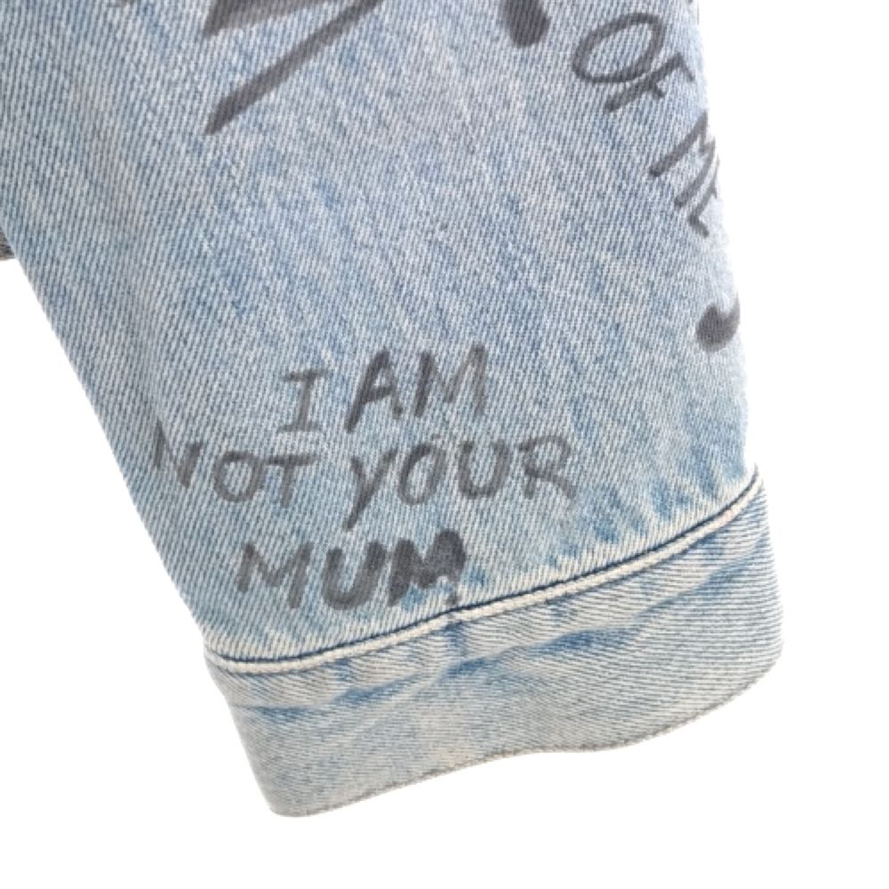 GUCCI　グッチ　レオパード切替ペイントデニムジャケット GUCCI (グッチ) 17SS Leopard Denim Jacket 4452413 XR359 襟