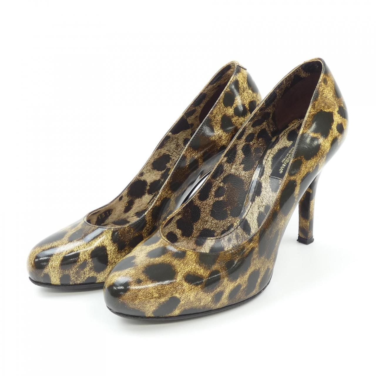 DOLCE&GABBANA ドルチェ&ガッバーナ　パンプス　レザー　レオパード Dolce & Gabbana バックストラップ パンプス 本革 レオパード