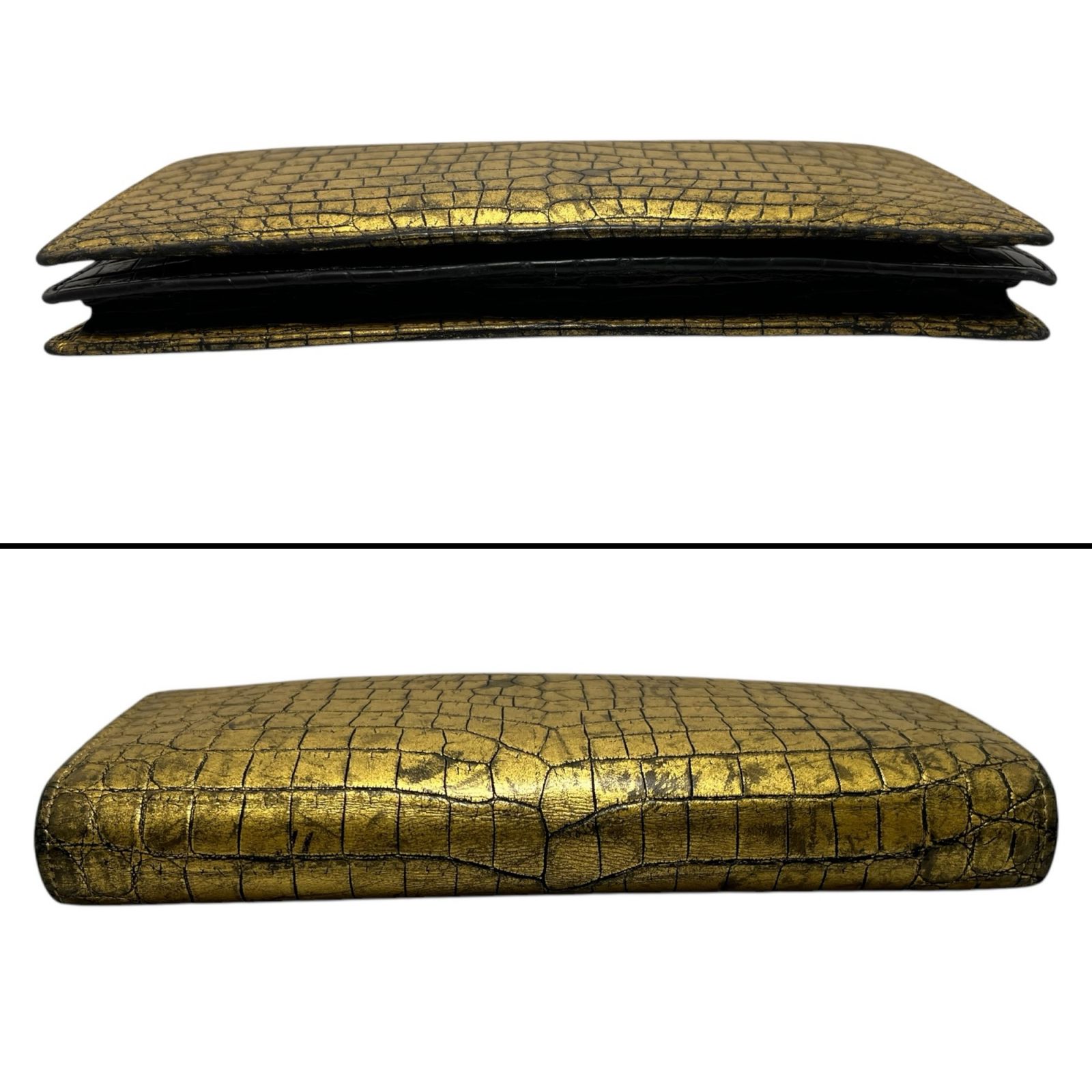 KAZARIHAKU (カザリハク) LEATHER レザー クロコダイル 無双 長財布