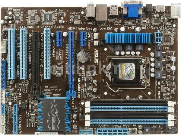 ASUS P8H77-V LGA 1155 Intel H77 HDMI SATA 6Gb/s USB 3.0 ATX Intel  Motherboard - メルカリ