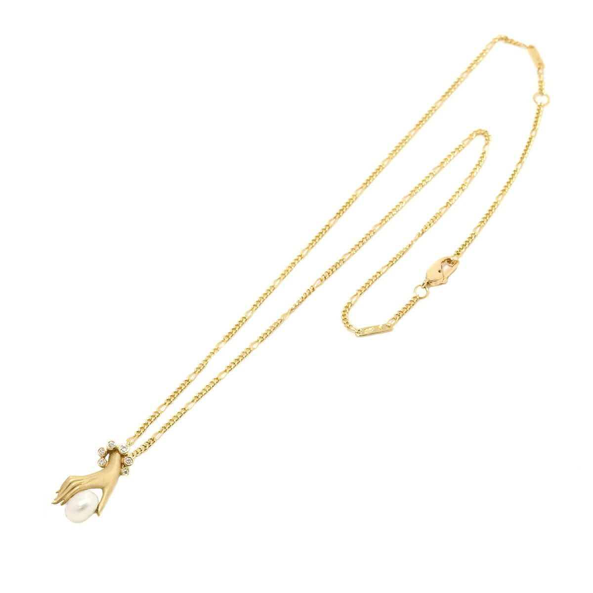 カレライカレラ Carrera y Carrera 淡水真珠 ダイヤ ネックレス 47cm  