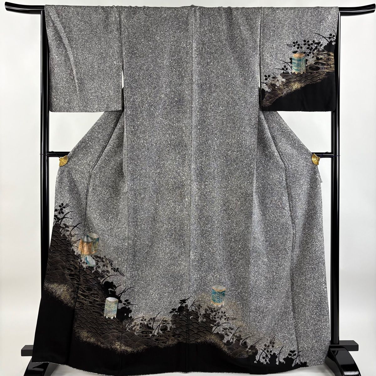 付下げ　臙脂　美品　裄長め 付下げ 身丈155.5cm 裄丈65.5cm 正絹 秀品