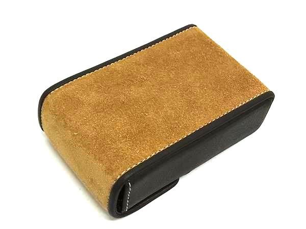 □極美品□ LOEWE ロエベ アナグラム スエード×レザー シガレット
